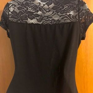 Black One Piece Lace Top